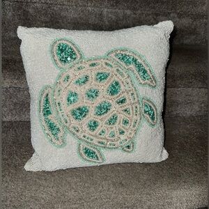 Coastal Collective Hand Beaded Decor Pillow